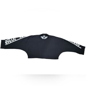 Ivy Park Women's Black Crop Top Sweater - Size Medium.